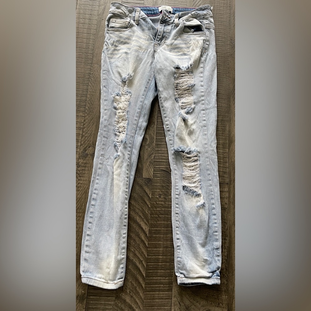 Cello ankle destroyed torn jeans